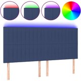  Posteljno vzglavje modro 160x5x118/128 cm blago, (20952031) | Shoptok.si