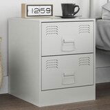 The Living Store Nočna omarica bela 34,5x39x44 cm jeklo - Nočna Omarica, (21568449) | Shoptok.si