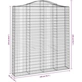  Gabionska košara s lukom 200x30x220/240 cm pocinčano željezo | shoptok.hr