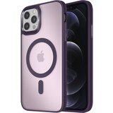 AVIZAR Ohišje MagSafe za iPhone 12 Pro Max Back Mat Frosted Obris, Vijolična, (5000012355) | Shoptok.si