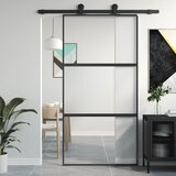  Klizna vrata crna 102,5x205 cm od kaljenog stakla i aluminija | shoptok.hr