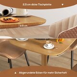  Blagovaonski stol 70 x 70 cm kuhinjski stol za 4 osobe izrađen od kaučukovca za kuhinju blagovaonicu prirodni | shoptok.hr