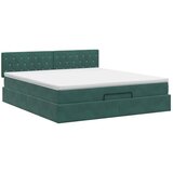  Podesivi krevet s madracem Tamnozelena 160 x 200 cm Baršun - Tamnozelena 160 x 200 cm Kristal s dugmadima | shoptok.hr