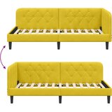  Kutni okvir kreveta Žuta 90 x 190 cm Baršun | shoptok.hr