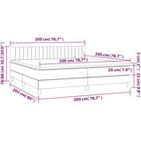  Krevet s oprugama i madracem plavi 200 x 200 cm od tkanine | shoptok.hr