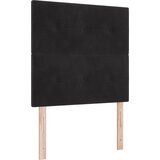 vidaXL Box Spring postelja z vzmetnico in LED Črna 100x200 cm Žamet | Shoptok.si