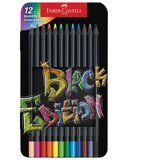  BOJE DRVENE 12BOJA METALNA KUTIJA BLACK EDITION FABER-CASTELL 116413 | shoptok.hr