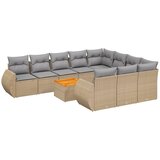  11-dijelni set vrtnih sofa od poliratana s jastucima bež | shoptok.hr