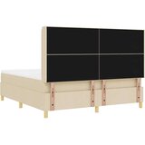 Box Postelja s podnožjem in vzmetnico ter LED svetlobo Krem 180x200 cm Tkanina, (22049458) | Shoptok.si