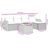  6-dijelni set vrtnih sofa od poliratana s jastucima svjetlosivi | shoptok.hr