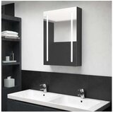  Kupaonski ormarić s ogledalom sjajni crni 50 x 13 x 70 cm | shoptok.hr