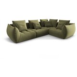 Micadoni Svetlo zelena kotna sedežna garnitura iz tkanine bouclé (desni kot/v obliki črke L) Bloom – Home | Shoptok.si