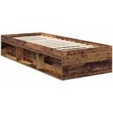  Krevetna konstrukcija Staro drvo 75 x 190 cm Čvrsto borovo drvo | shoptok.hr
