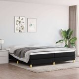  Box spring postelja z vzmetnico črn 200x200 cm blago, (20726466) Cene