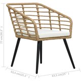  3-dijelni bistro set od poliratana boja hrasta | Eponuda.ba