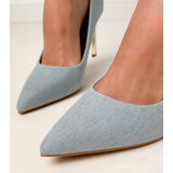 D/CEO Classic denim pumps on a golden stiletto Klaris | shoptok.hr