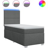  Krevet s oprugama i madracem tamnosivi 100 x 200 cm od tkanine | shoptok.hr