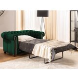 Ropez Zelena žametna raztegljiva sedežna garnitura 148 cm York Blik – | Shoptok.si