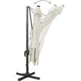  Konzolni vrtni suncobran sa stupom LED 300 cm boja pijeska | Eponuda.com