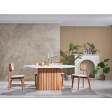Hanah home pera - white, natural whitenatural dining table & chairs set (6 pieces) | ePonuda.com