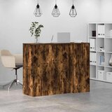  Sprejemna miza dimljeni hrast 135x50x103,5 cm inženirski les | Shoptok.si