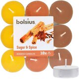 Bolsius Scented Tealights Sugar & Spice 4h čajna svijeća 18 kom | shoptok.hr