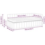 vidaXL Kotna postelja z vzmetnico z vzglavjem Črna 90 x 190 cm Žamet | Shoptok.si
