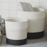  Košare za pohranu 2 kom bijelo-crne pamučne | shoptok.hr