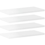  The Living Store Dodatne police za omaro 4 kosi visok sijaj bele 40x20x1,5 cm - Polica Za Knjižno Omaro, (21448476) | Shoptok.si