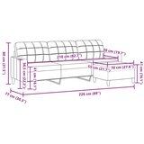  Trosjed s tabureom svjetlosivi 210 cm od tkanine | shoptok.hr