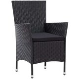  5-dijelni vrtni blagovaonski set od poliratana crni | shoptok.hr