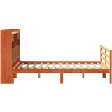  Knjižna postelja brez vzmetnice vošč. rjava 135x190 cm borovina, (21653572) | Shoptok.si