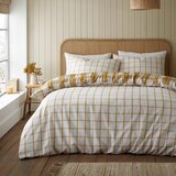 Catherine Lansfield Žuta flanelska posteljina za bračni krevet 200x200 cm Gingham Check – | shoptok.hr