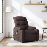 vidaXL masažni naslanjač temno rjavo blago | Shoptok.si