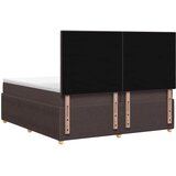  LED okvir za krevet s madracem Tamno smeđa 200 x 200 cm Tkanina | shoptok.hr