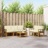  Set vanjskih sofa 6 kom. Prirodna i krem | shoptok.hr