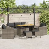 vidaXL 6-dijelni set vrtnih sofa od poliratana s jastucima sivi | shoptok.hr