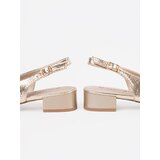 GOODIN Gold low-heeled sandals | Shoptok.si