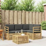  Set vanjskih sofa 5 pcs Bijela i antracit 59 x 59 x 37 cm | shoptok.hr