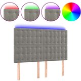  LED posteljno vzglavje svetlo sivo 144x5x118/128 cm žamet, (20793724) | Shoptok.si