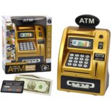 Atm Piggy Bank For Children Learning To Save Gold Black | Shoptok.si