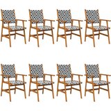 Maison Chic Vrtni stoli - Stol za vrt 8 kosov trden akacijev les JS1799, (21876995) | Shoptok.si