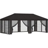  Pokrov za gazebo s bočnim zidovima 6 x 3 m Antracit Poliester | shoptok.hr