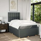 vidaXL Krevet s oprugama i madracem tamnosivi 120 x 200 cm od tkanine | shoptok.hr