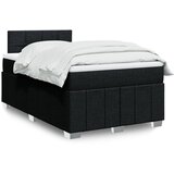 vidaXL Box spring postelja z vzmetnico črn 120x200 cm blago | Shoptok.si