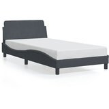 Furnova Posteljni okvir brez vzmetnice temno siv 100x200 cm žamet, (21937544) | Shoptok.si
