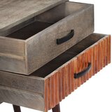  Konzolni stol sivi 120 x 35 x 75 cm grubo masivno drvo manga | shoptok.hr