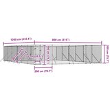Vanjski kavez za pse srebrni 8 x 12 x 2 m od pocinčanog čelika | shoptok.hr