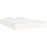  Okvir za krevet od masivnog drva bijeli 200 x 200 cm | shoptok.hr