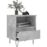  Noćni ormarići 2 kom boja betona 40x35x50 cm konstruirano drvo | shoptok.hr